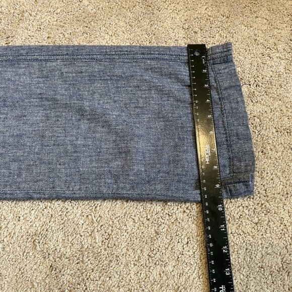 PILCRO AND THE LETTERPRESS Linen Blend Wide Leg Pants Women's 0P Heather Blue - Picture 11 of 14